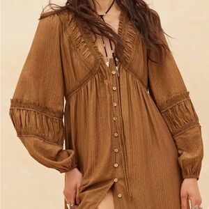 Promesa Brown Maxi Dress